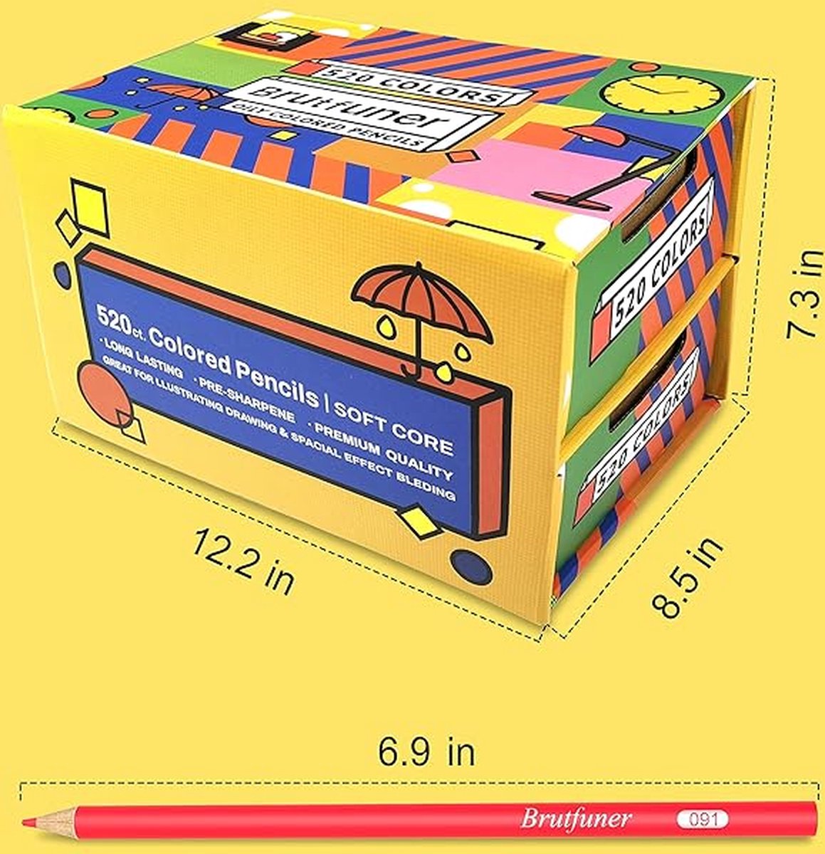 108 Stücke Brutfuner 35×25×9 180 Stücke Farbstifte Set Professionelle Erwachsene Malerei Zeichnung Skizzieren Werkzeuge Mit Eisen Box