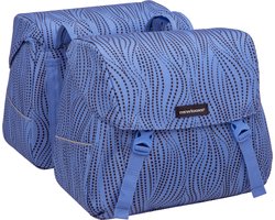 New Looxs Alma Joli Double - Dubbele Fietstas - Geschikt voor elke Bagagedrager - Ook voor Elektrische Fietsen - Ruim, Stevig en Vormvast - 37 L - Blauw