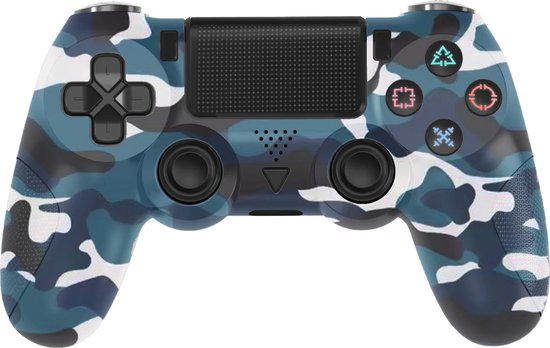 Manette sans fil Dadson - Convient pour PS4 - Blauw camouflage