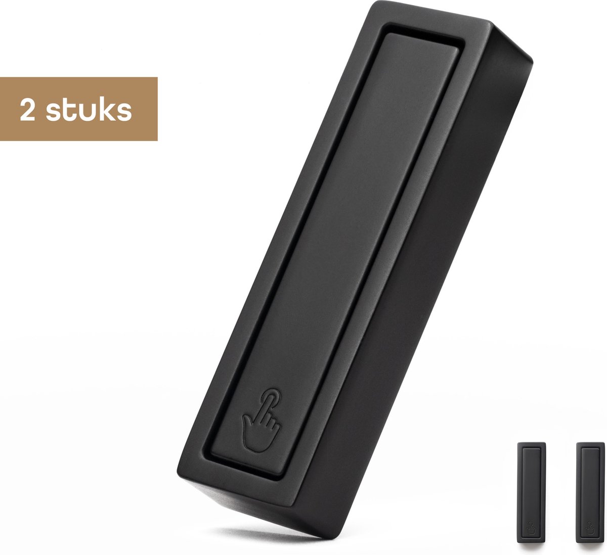 Baulk® - Ophanghaken – Jashaak – Muurhaak – Multifunctioneel – Buiten & binnen – Tot 15Kg – Minimalistisch – Zwart – Klein – RVS – Modern - 2 stuks