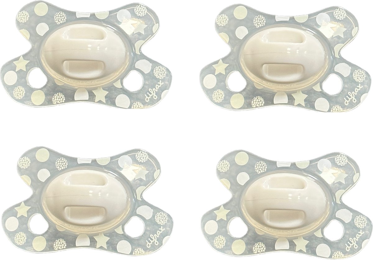 Goedkoopste Difrax - Newborn - Transparant Ster Stip Motief Voor Premature En Pasgeboren Baby's - 4 st.