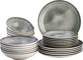 Bol.com Lite-Body Serviesset Hermes - grijs spikkel - 6 personen - 24 delig aanbieding