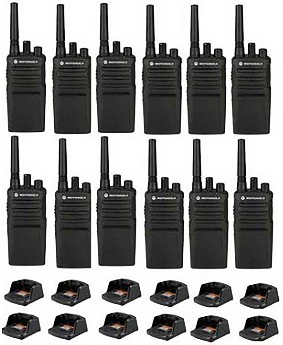 Set van 12 Motorola XT420 UHF IP55 PMR446 Portofoon met laders