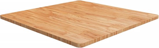 vidaXL Plateau de table carré 90 x 90 x 2,5 cm Chêne massif Marron clair