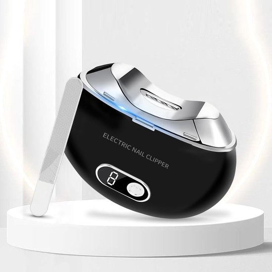 Professionele Elektrische Nagelknipper - Automatische Nagelknipper - Zwart - Nagelverzorging - Waterbestendig - Manicureset - LED Licht - 3 Snelheidstanden -Baby van Merkloos — afbeelding 3