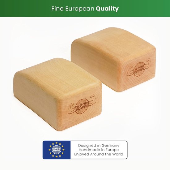BalanceBlocks Handstandblokken - Houten yogablok voor polsondersteuning - Bodyweight-training - Gymnastiek - Acrobatiek - Yoga yoga block wood van BalanceBlocks — afbeelding 2