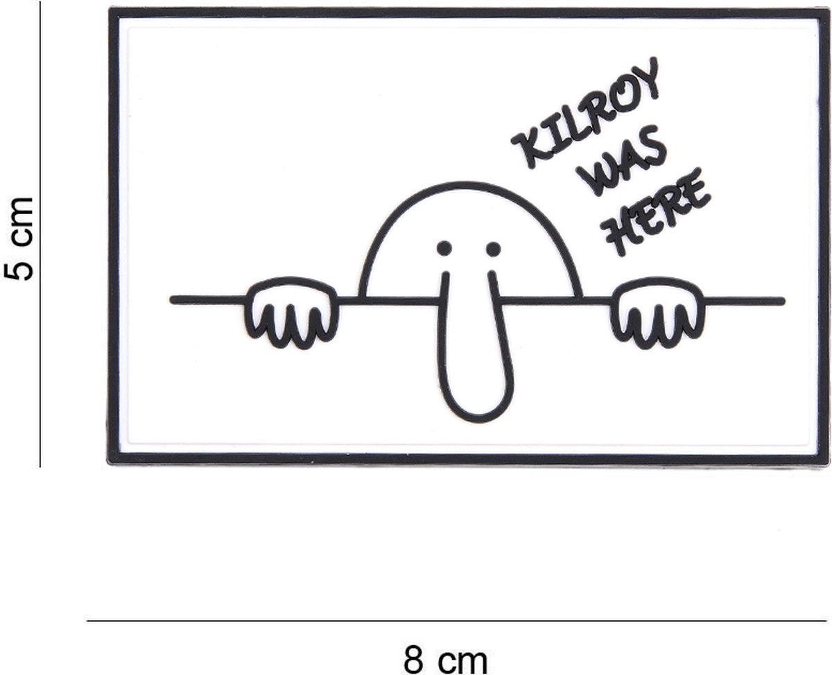 Embleem 3D PVC Kilroy was here wit
