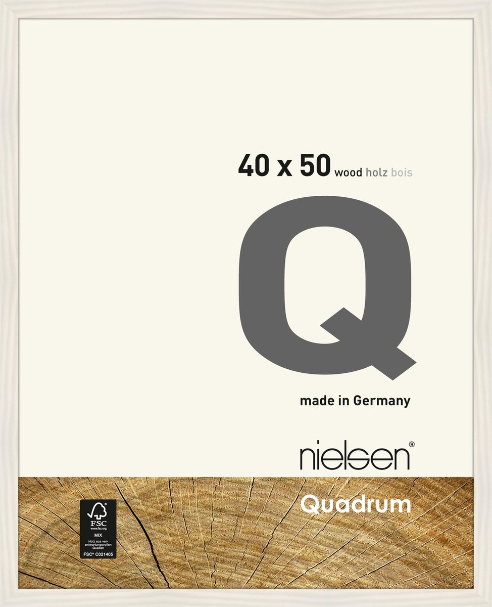 Nielsen Quadrum Houten Wissellijst White 40x50cm Wit