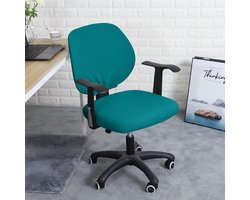 Ralfos Bureaustoelhoes - Bureaustoel hoes - Chair cover - Smaragdgroen - Hoes - Universeel - Voor rugleuning en zitting - Waterafstotende stoelhoes - Stretch - Kantoor en thuisgebruik - Wasmachine bestendig - Cadeau tip