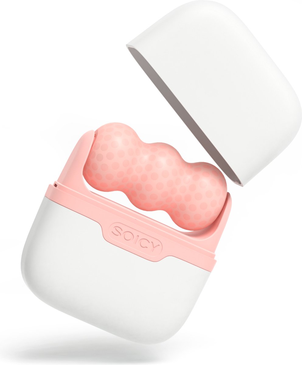 Goedkoopste Soicy S30 ijsmassage roller met dubbele ijsrollers V-figuur en W-figuur - Roze