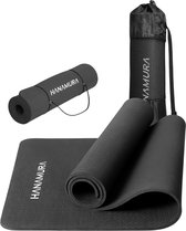 Bol.com Hanamura Active Yoga Mat - Inclusief draagbare Opbergtas & strap - Fitnessmat van TPE Materiaal - Milieuvriendelijke Fit... aanbieding