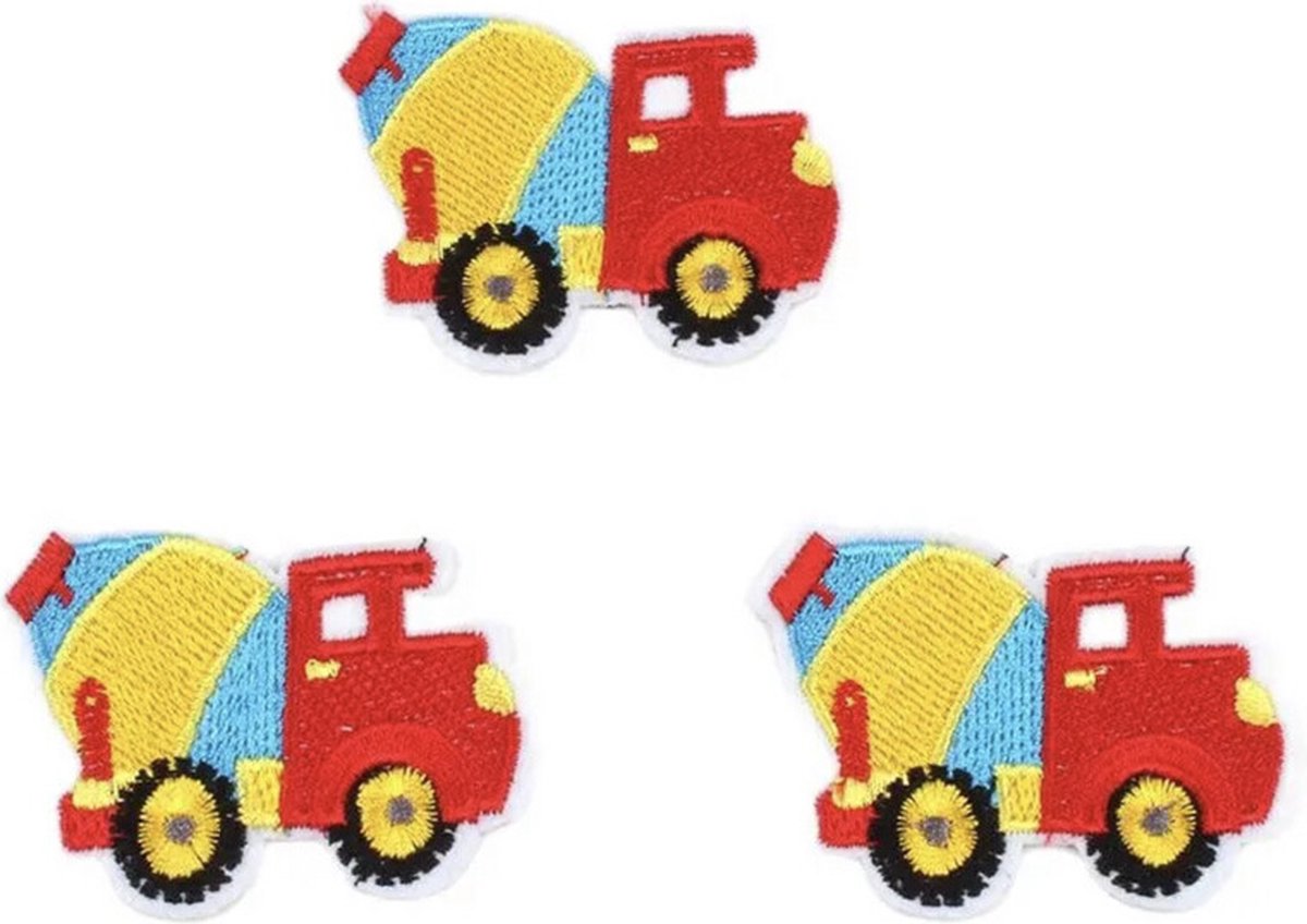 Strijk Embleem Vrachtwagen - Letters Stof Applicatie - Geborduurd - Kleding - Badges - Schooltas - Strijkletters - Patches - Iron On - Glue