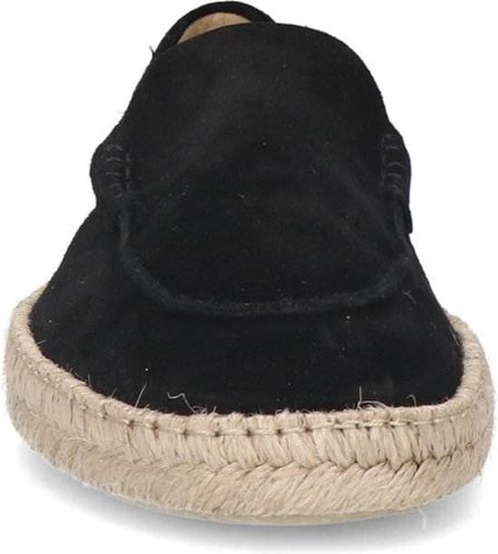 Manfield Heren Zwarte suede espadrilles Maat 43 bol