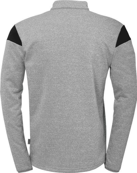 Uhlsport Squad 27 Ziptop Heren - Donkergrijs Gemeleerd / Zwart | Maat: 3XL
