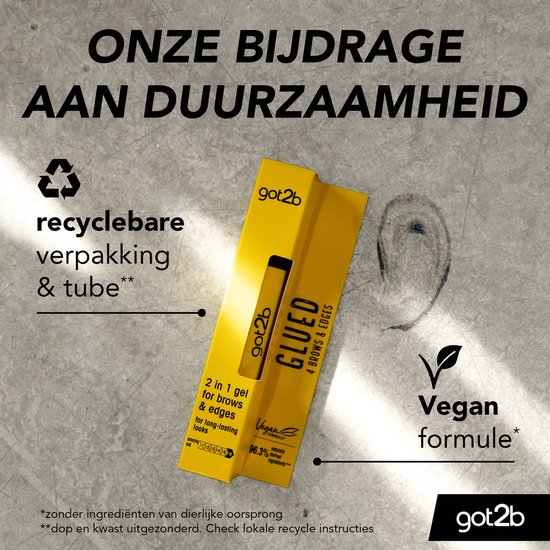 Got2b 2in1 Gel For Brows & Edges - Haarstyling - Wenkbrauwpotlood - Sneldrogende en Transparante - Stijl en Fixeer - 16 ml