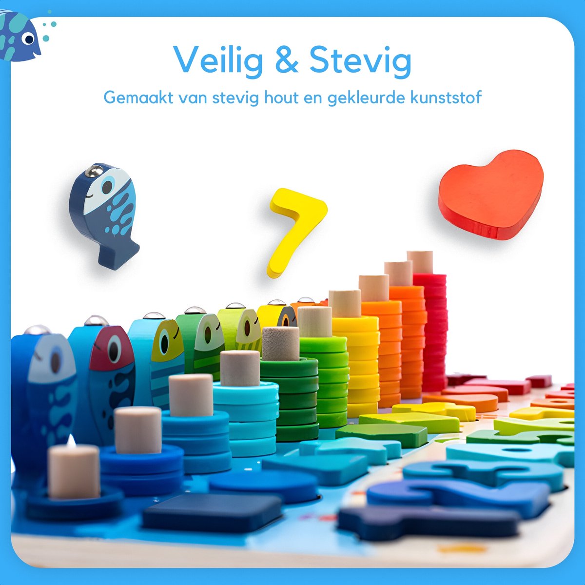 Montessori Speelgoed - Kinderspeelgoed - Educatief Speelgoed 3 jaar - Houten Speelgoed - Sensorisch Speelgoed - Jongens en Meisjes - Busy Board — afbeelding 4
