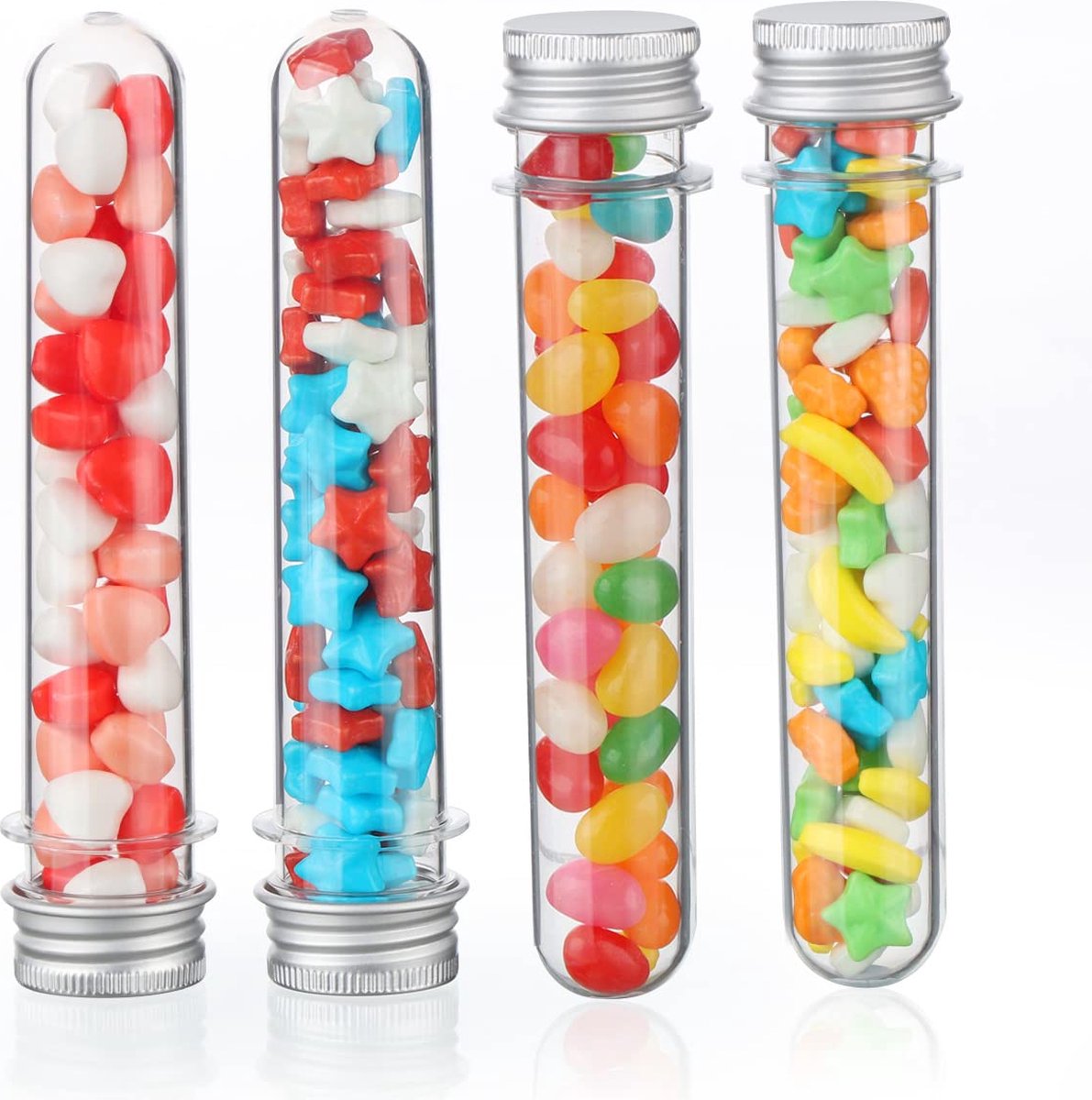 TaboSI 18 Stuks 50 Ml Reageerbuisjes Met Deksel, Kunststof Met