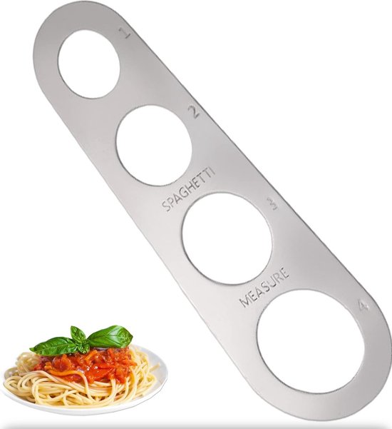 Foto: 4 spaghettimeters pastameters spaghettimaat pastamaatje spaghettimaatje pasta portioneerder spaghetti portioneerder spaghettimeterhouder 4 stuks 