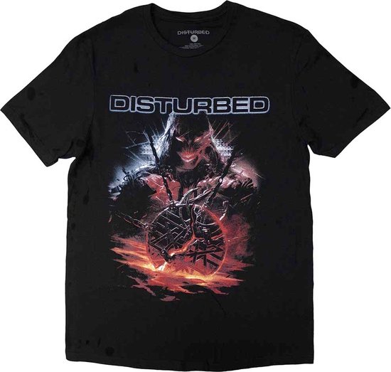 Disturbed - European Tour '23 Medallion Heren T-shirt - S - Zwart