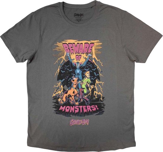 Scooby-Doo - Beware Of Monsters Heren T-shirt - S - Grijs