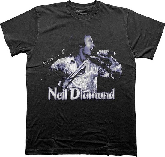 Neil Diamond - T-shirt pour hommes chantant - 2XL - Zwart
