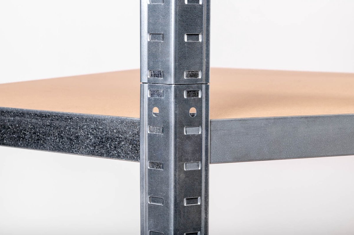Kieskast met 4 legplanken op wielen Berken Transparant