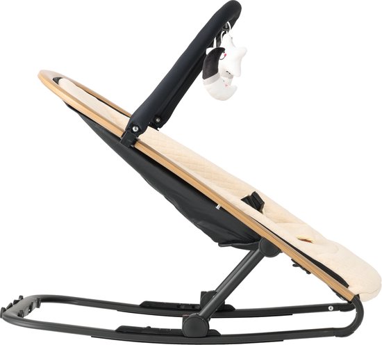 Deryan Rocker Wipstoel - Luxe 2-in-1 - Nougat/Cream van Deryan — afbeelding 2