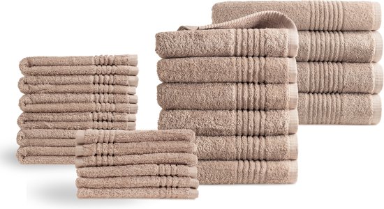 Tex family - Set van 6 handdoeken in wafelpiqué, 100% katoen, hoog absorptievermogen, Made in Italy, ideaal voor hotels, B&B's, jeugdherbergen, wit, 60 x 100 cm