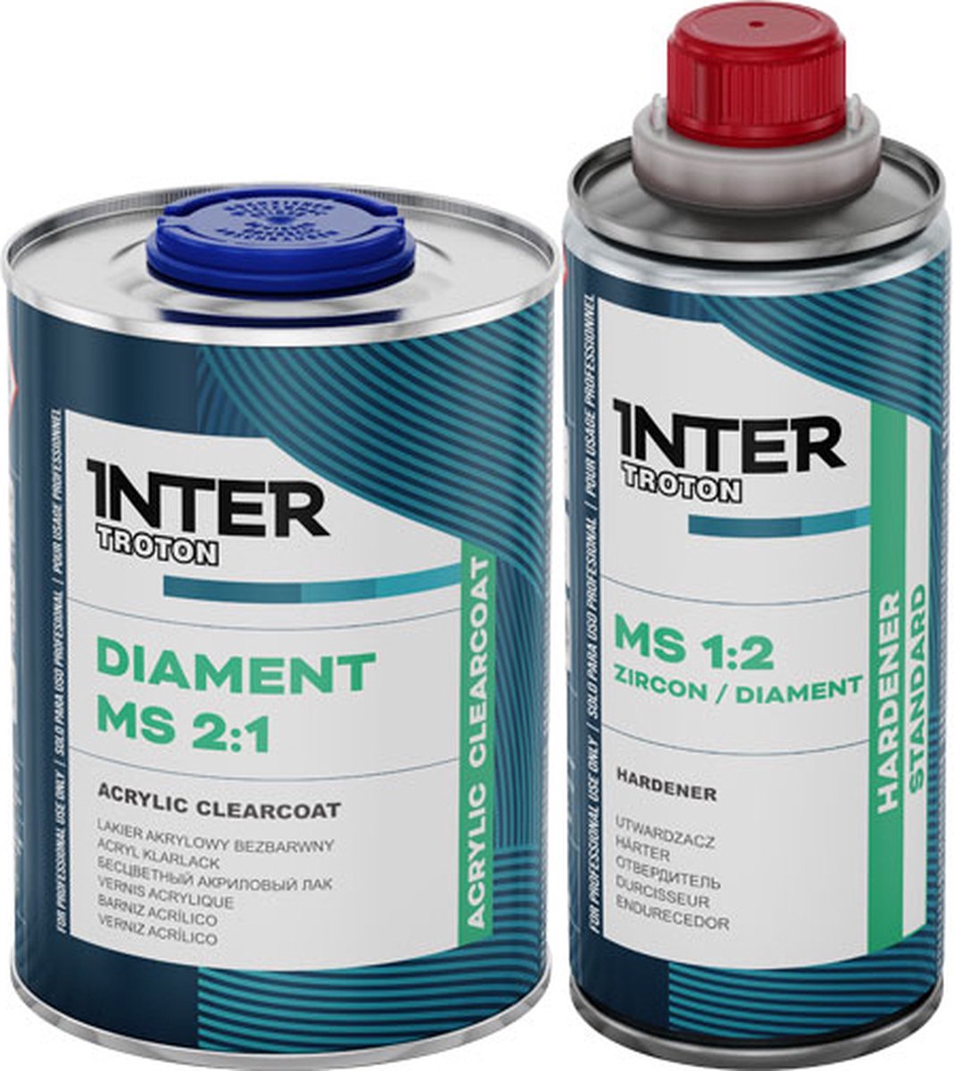 TROTON Blanke lak diament 2:1 + harder | Acrylic clear coat | Autolak | High gloss | Krasbestendig | Premium kwaliteit | 1L + O,5L harder