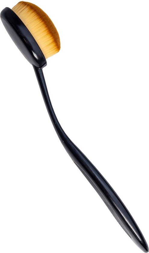 Foto: Intirilife make up brush ovaal in maat 4 borstel diameter 2 cm beauty blender make up brush tandenborstel vorm inktborstel cosmetische kwast voor foundation concealer primer schilderen