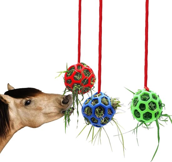 ANC POP Herding Ball für Hunde Pferdeball & Abdeckung 63,5 cm für Pferde groß mit Handpumpe zum Spielen, blau und gelb