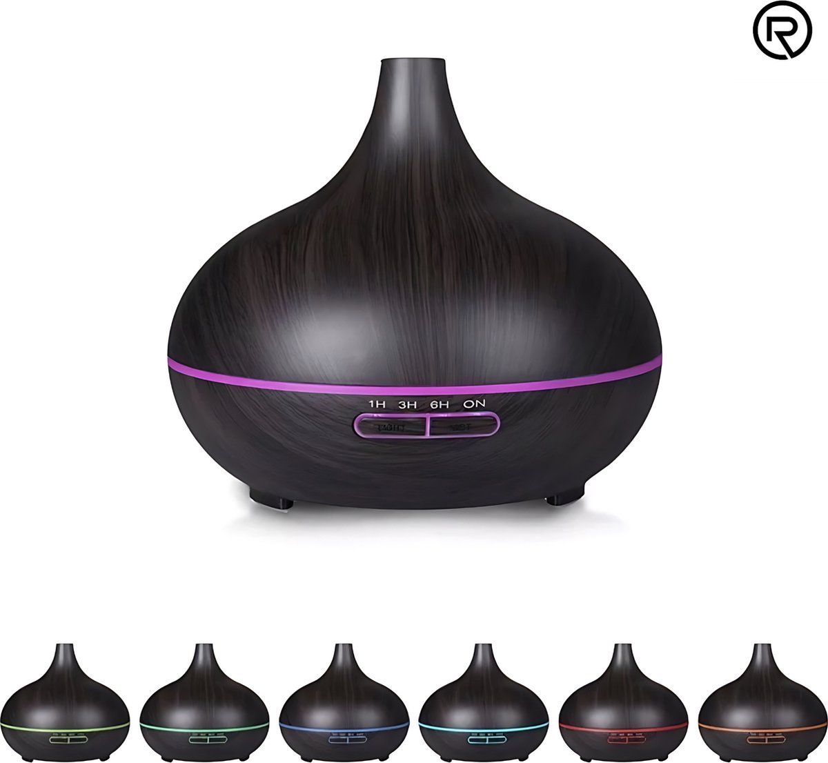 Goedkoopste Aroma Diffuser Selene 10 ML Essentiele Olie - Luchtbevochtiger Aromatherapie - Geurverspreider - Donkerbruin - 400ML