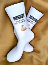 Fier de toi Bikkel - Tu peux le faire - Tu as réussi - Kanjer - Fier - Réussi - Cadeau - Cadeau - Marches de quatre jours - Jolies chaussettes drôles - Chaussettes Lucky Day - Chaussettes qui vous rendent Happy - Taille 44