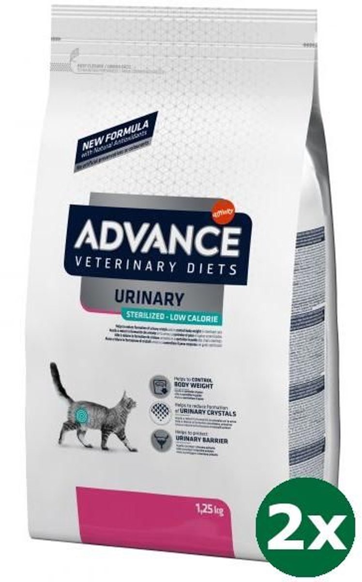 Advance veterinary cat urinary sterilized kattenvoer 2x 1,25 kg