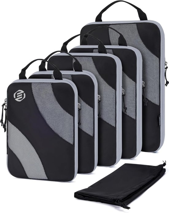 thumbnail: Narwey 5-delig Compressie Koffer Organizer Set - Packing Cubes Voor Handbagage En Reizen