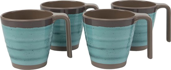 Bo-Camp - Mok - Halo - M - Aqua - 4 Stuks van Merkloos — afbeelding 2