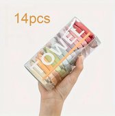 Shopy - Gecomprimeerde Doekjes - 14 stuks - Compressed Towels - Hygienische Vochtige Doekjes - Wit - Wegwerp Gezichtsdoekjes - Gecomprimeerde Gezichtsdoekjes - Vakantie - Zomer - Kamperen