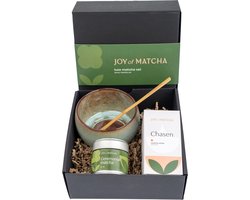 JOY of MATCHA Thee Set - Incl. BIO ceremonial matcha, bamboe whisk, lepel en matcha kom - Matcha Cadeau Set
