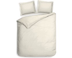 Heckettlane Punto Dekbedovertrek - Lits-jumeaux - Katoensatijn - 260x200-220cm - Off-White