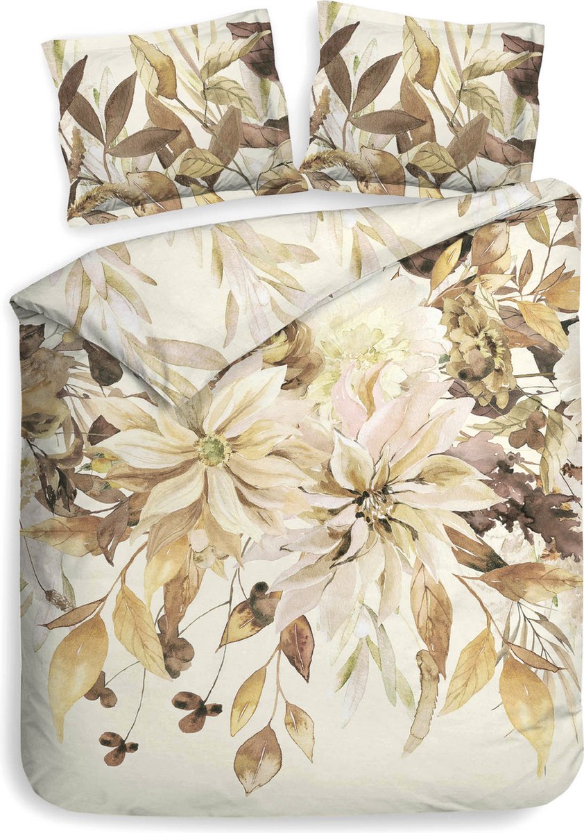 Heckettlane Horatia Dekbedovertrek - Lits-jumeaux - Katoensatijn - 260x200-220cm - Off-White