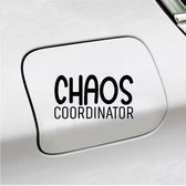 Autocollant pour pare-chocs - Coordinateur du chaos - 10x17,8 - Zwart