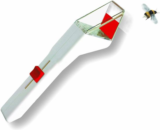 BASVII Levende insectenvanger, spinnenvanger, extra lang, voor eenvoudig vangen, spinnenval, voor binnen, 5-voudige vergroting, geschikt voor vlinders, kevers, spinnen enz (Groen - 2