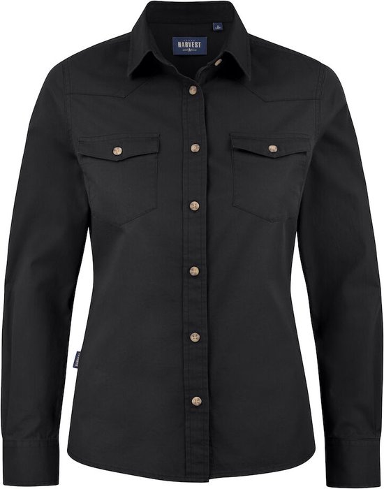 James Harvest CHEMISE TREEMORE FEMME 2123027 - Zwart - XS