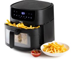 DOMO DO543FR - Heteluchtfriteuse - 8L - met kijkvenster - 8L - Zwart