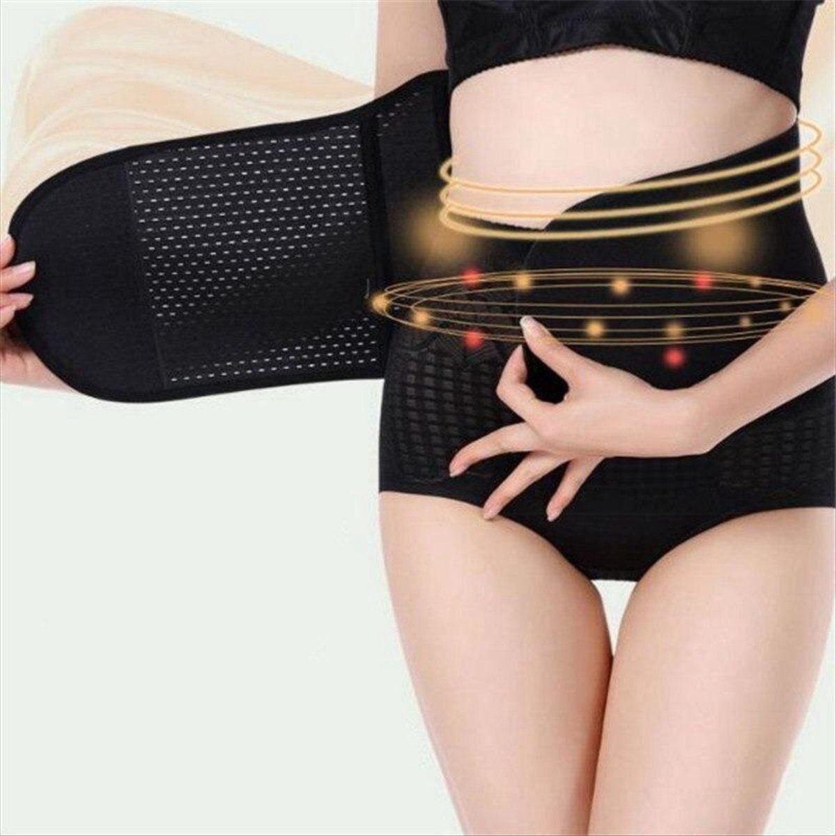 Goedkoopste CHPN - Taille band - Postpartum band - Gestroomlijnd figuur - Korset - Waist Shaper - Afslankband - Gecorrigeerde taille - Taille - Shapewear - Zwart