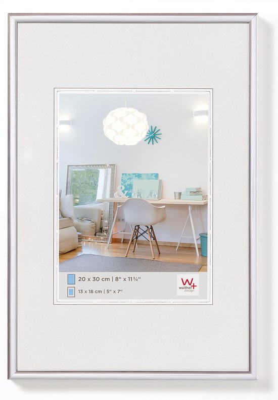 Walther New Lifestyle - Kunststof lijst - Fotoformaat 20x30 cm - Zilver