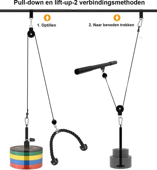 Luxari - Fitness Cable System Pro - Sports at home with various handles
