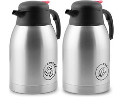 Isoleerkan - set van 2 - voor koffie en thee - 2 l - Berdsen BD-780