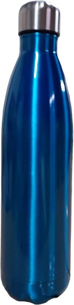 Stainless Steel Reusable Water Bottle - Waterfles – Drinkfles 750 ml 26oz - Blauw - BPA & Lekvrij - Waterfles isolatie - Thermosbeker - Dubbele isolatie drinkflessen - Kinderen & volwassenen.
