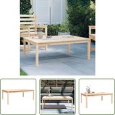The Living Store Tuintafel - Massief grenen - 121 x 82.5 x 45 cm